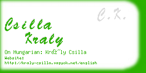 csilla kraly business card